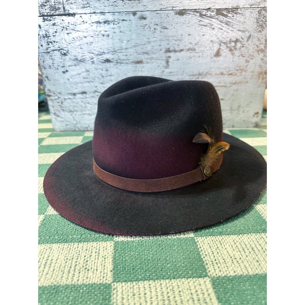 Goorin Bros. Burgundy Ombré Wool Felt Fedora Hat Men's Medium